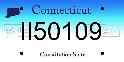 II50109 Connecticut License Plate