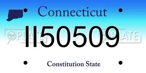 II50509 Connecticut License Plate