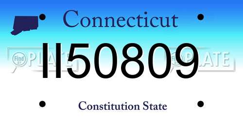 II50809 Connecticut License Plate