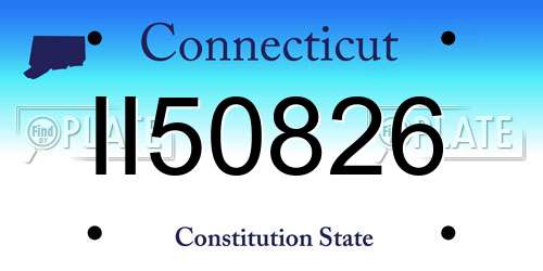 II50826 Connecticut License Plate