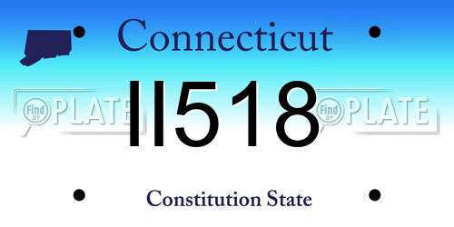 II518 Connecticut License Plate