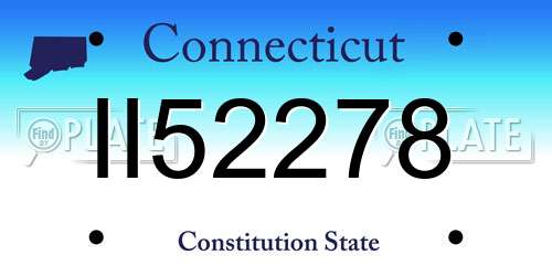 II52278 Connecticut License Plate