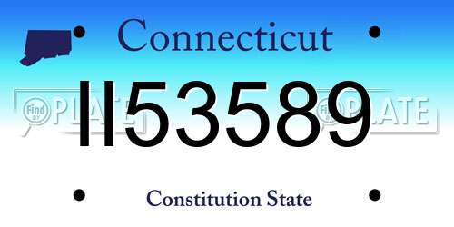 II53589 Connecticut License Plate