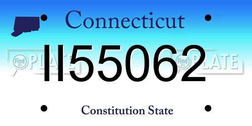 II55062 Connecticut License Plate
