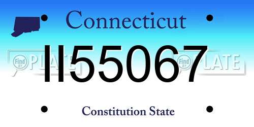 II55067 Connecticut License Plate