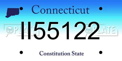 II55122 Connecticut License Plate