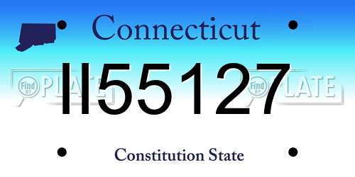 II55127 Connecticut License Plate