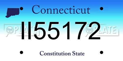 II55172 Connecticut License Plate