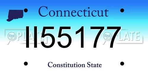 II55177 Connecticut License Plate