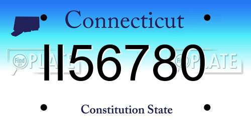 II56780 Connecticut License Plate