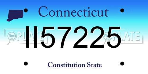 II57225 Connecticut License Plate