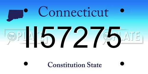 II57275 Connecticut License Plate