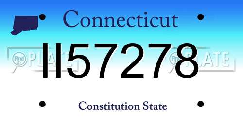 II57278 Connecticut License Plate
