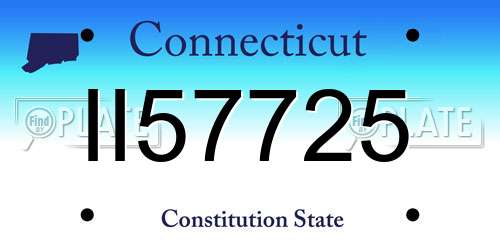 II57725 Connecticut License Plate