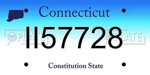II57728 Connecticut License Plate