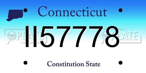 II57778 Connecticut License Plate