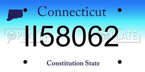 II58062 Connecticut License Plate