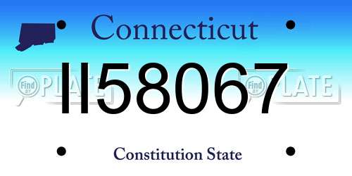 II58067 Connecticut License Plate