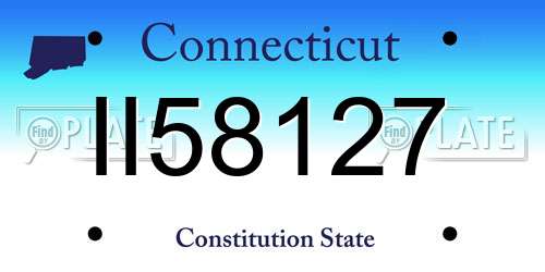 II58127 Connecticut License Plate