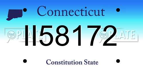 II58172 Connecticut License Plate