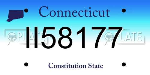 II58177 Connecticut License Plate
