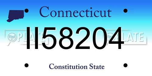 II58204 Connecticut License Plate