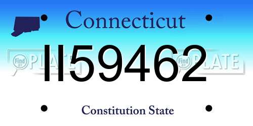 II59462 Connecticut License Plate