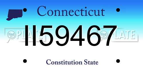 II59467 Connecticut License Plate