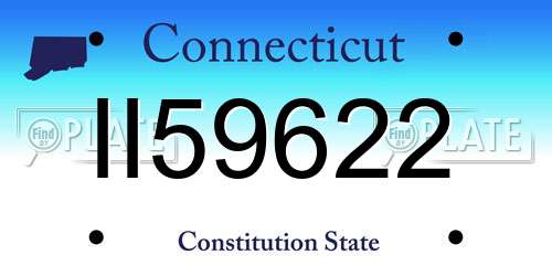 II59622 Connecticut License Plate