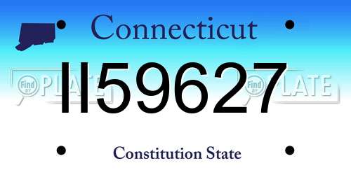 II59627 Connecticut License Plate