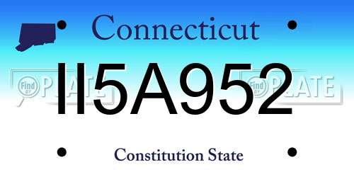 II5A952 Connecticut License Plate