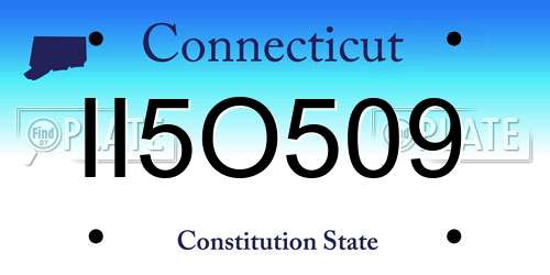 II5O509 Connecticut License Plate