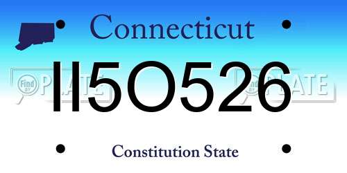 II5O526 Connecticut License Plate
