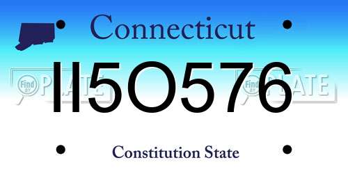 II5O576 Connecticut License Plate