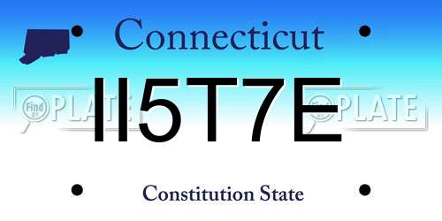 II5T7E Connecticut License Plate