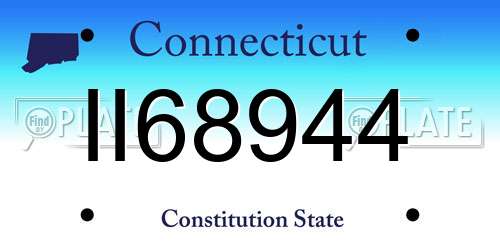 II68944 Connecticut License Plate