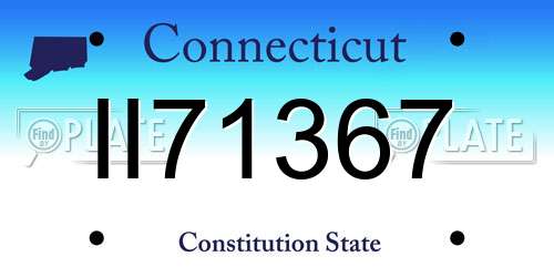 II71367 Connecticut License Plate