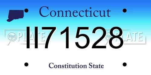 II71528 Connecticut License Plate