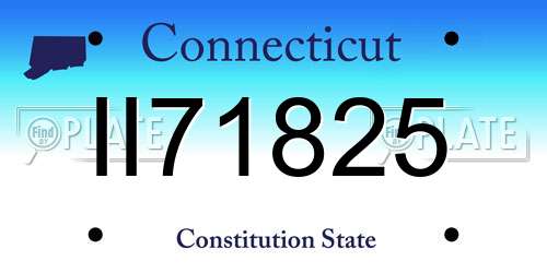 II71825 Connecticut License Plate