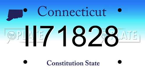 II71828 Connecticut License Plate