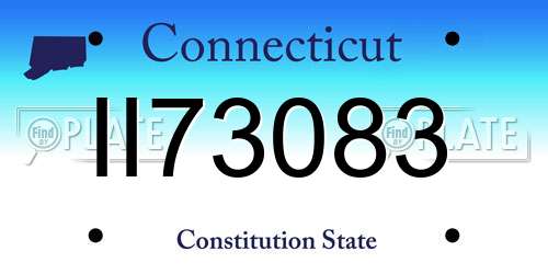 II73083 Connecticut License Plate