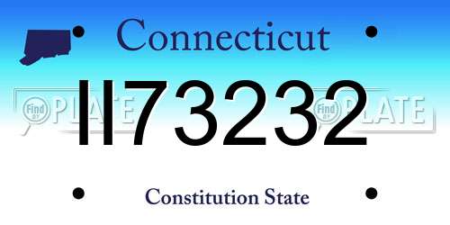 II73232 Connecticut License Plate