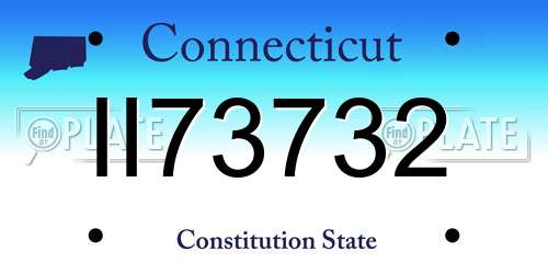 II73732 Connecticut License Plate
