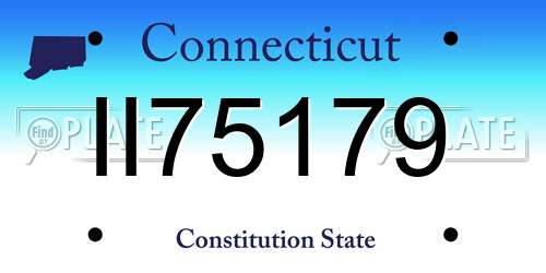 II75179 Connecticut License Plate