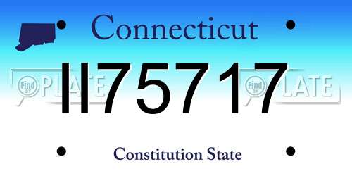II75717 Connecticut License Plate