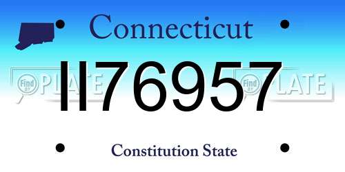 II76957 Connecticut License Plate