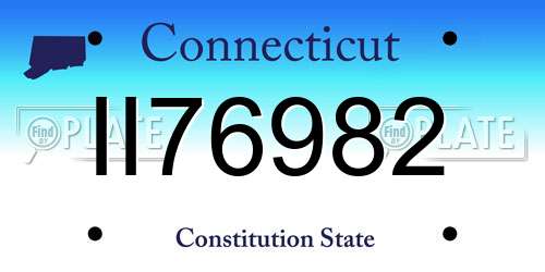 II76982 Connecticut License Plate