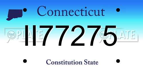 II77275 Connecticut License Plate