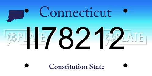 II78212 Connecticut License Plate