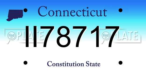 II78717 Connecticut License Plate